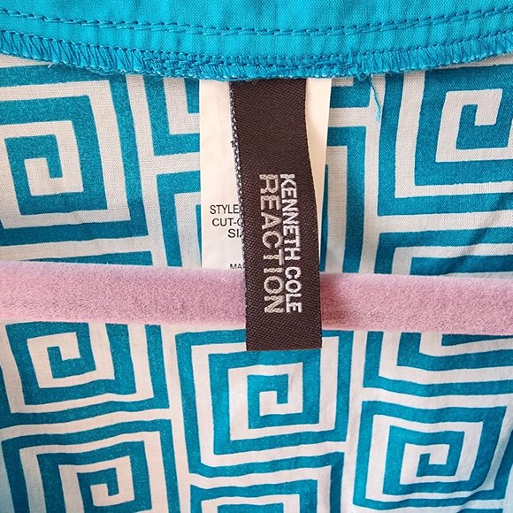 Kenneth Cole Reaction | Teal Swim Coverup | 100% Cotton | Size S - Picture 4 of 4